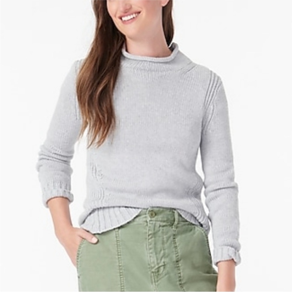 J. Crew Always 1988 rollneck sweater light Gray XS